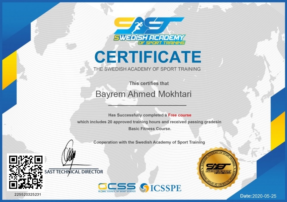 FST Sport Science — Certificate of Completion