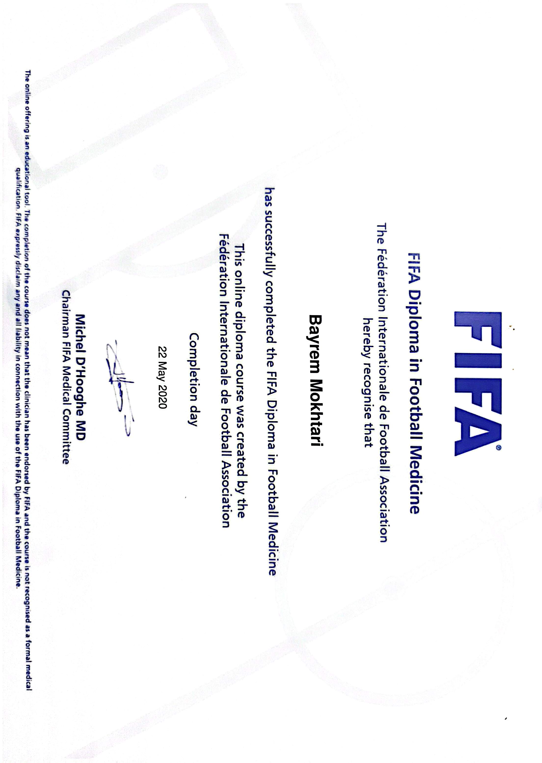 FIFA Diploma in Football Medicine