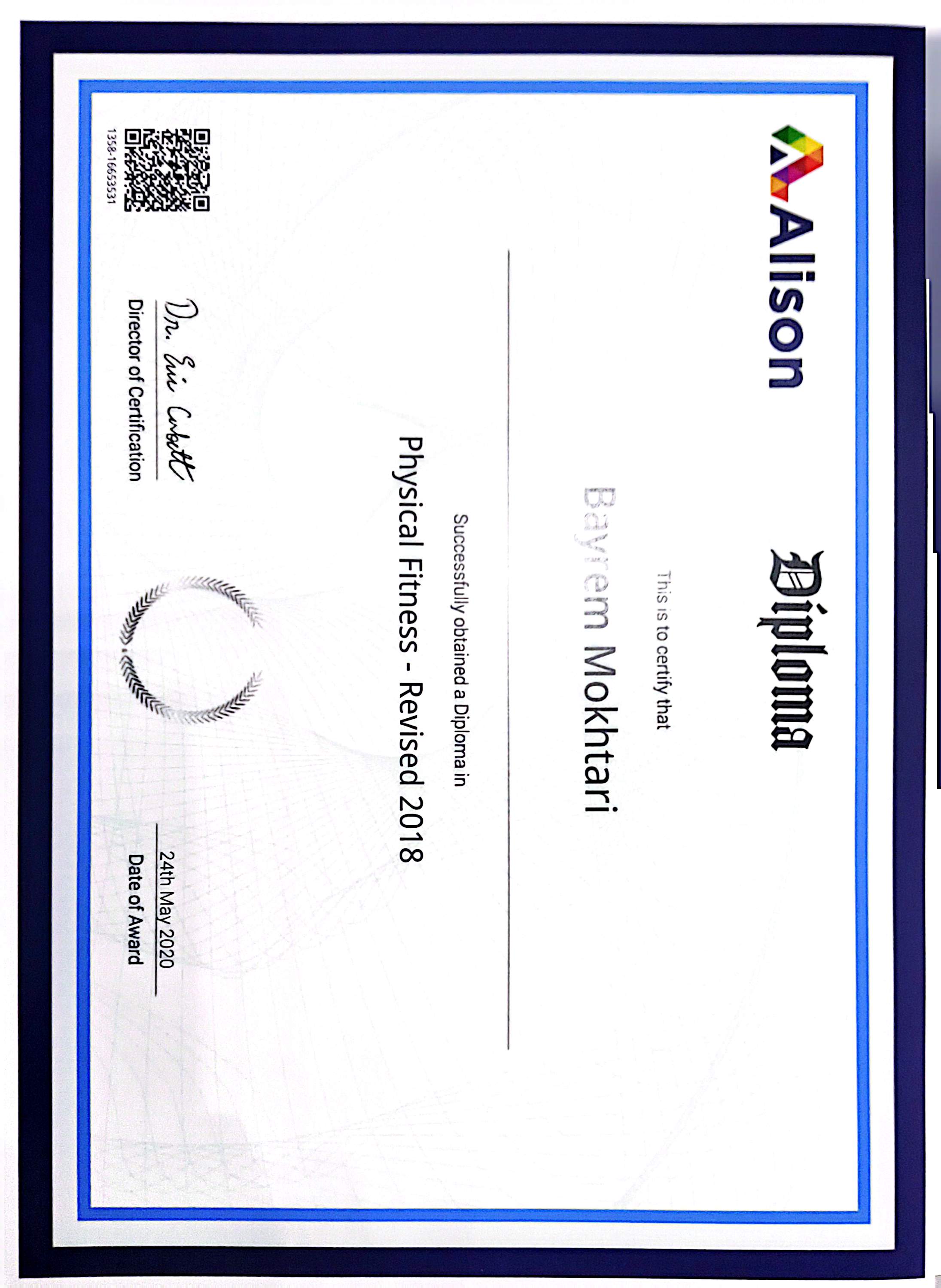 Physical Fitness — Alison Diploma (Revised 2018)