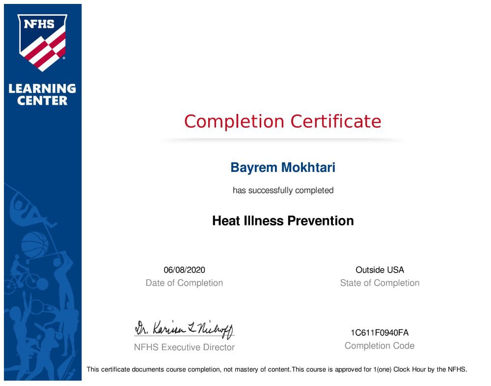 Certificate of Recognition