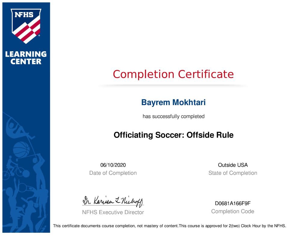 Certificate of Recognition