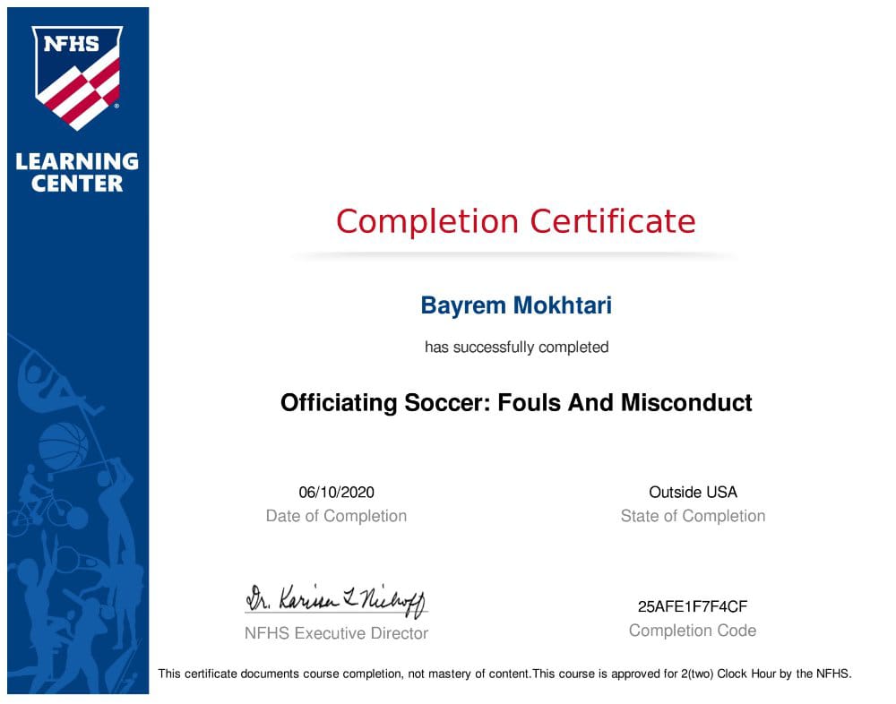 Certificate of Recognition